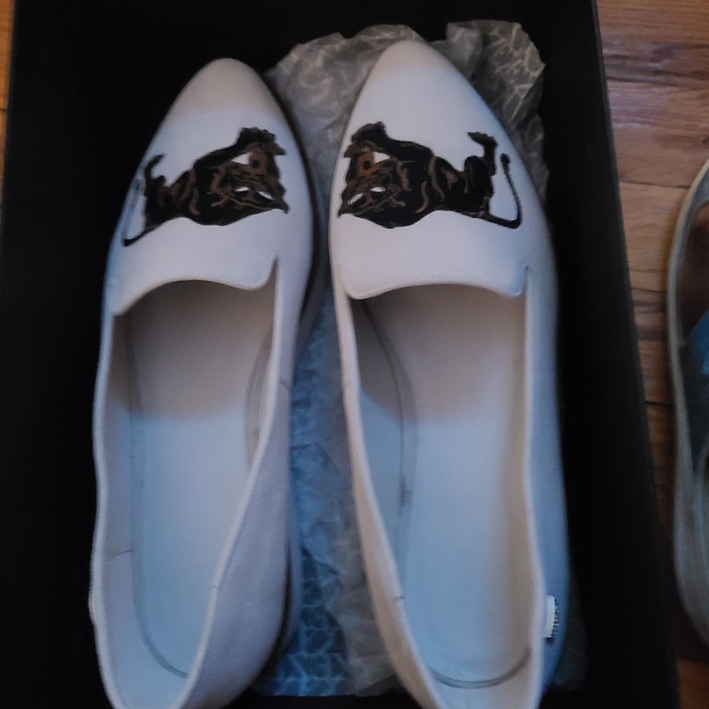 Australian Luxe Suede Shoes-Embroidered Panther